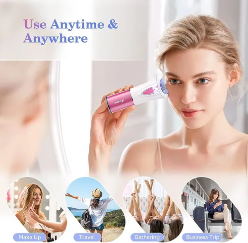 Vista 7 de Depiladora facial para mujeres, depiladora para mujer, deslizamiento suave, dispositivo de depilación para cara, piernas, brazos y axilas, removedor
