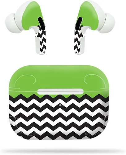 Vista 14 de MightySkins - Funda protectora de vinilo compatible con Apple Airpods Pro, diseño de cheurón azul bebé, protección duradera y única, fácil