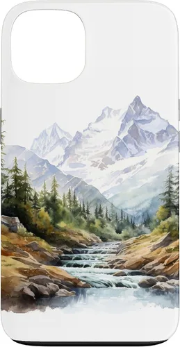 Vista 7 de Funda para iPhone 11 Pro acuarela montañas paisaje