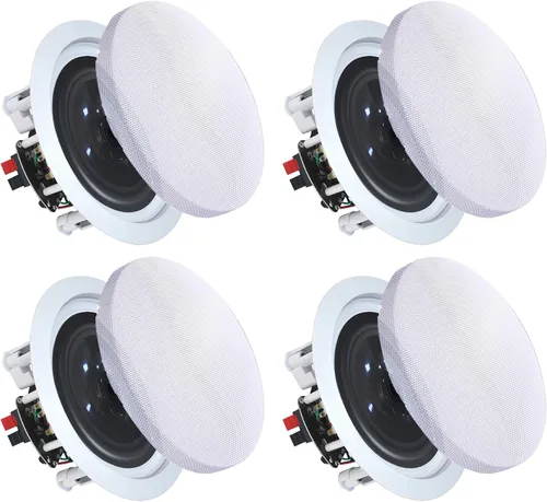 Vista 14 de Vaiyer Par de altavoces de techo de 5.25 pulgadas y 350 vatios (por par), altavoces de techo