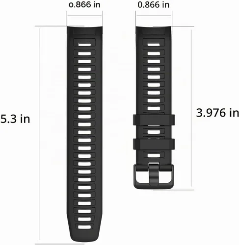 Vista 4 de Compatible con Garmin Instinct Solar/Tactical/Esports/Tide, 0.866 pulgadas de ancho, correa de repuesto de silicona suave para Garmin Instinct 2/2