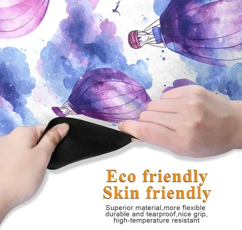 Vista 3 de Hot Air Balloon Pattern Yoga Mat Non Slip Thick Kids Eco Friendly Rubber Workout Foldable Yoga Mat Women Exercise