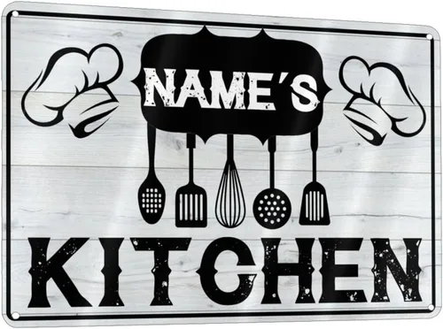 Vista 21 de Letreros de cocina personalizados con nombre personalizado, letrero de cocina condimentado con amor, letrero de cocina para decoración del hogar