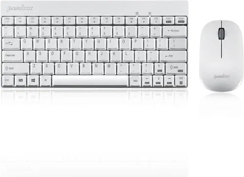 Vista 11 de Perixx PERIDUO-712B Set de Teclado y Ratón Inalámbrico Mini, Negro, Diseño de Teclado Inglés de EE. UU