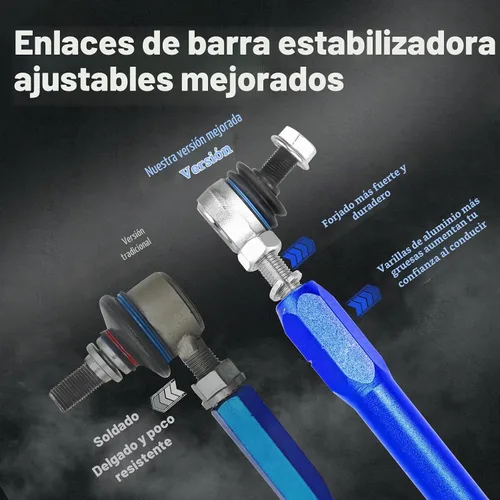 Vista 5 de K750094 K750095 Enlace de barra estabilizadora ajustable - Enlace de extremo de barra estabilizadora frontal ajustable 300mm - 350mm Compatible