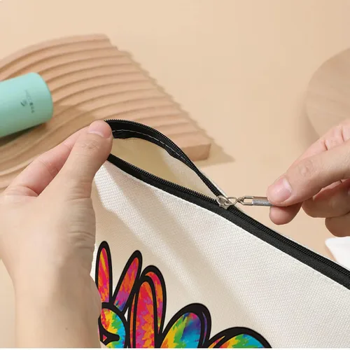 Vista 4 de DJHUNG Bolsa de cosméticos de voleibol de acuarela, bolsa de maquillaje, bolsa de voleibol, regalos para amantes del deporte, entrenador, regalos