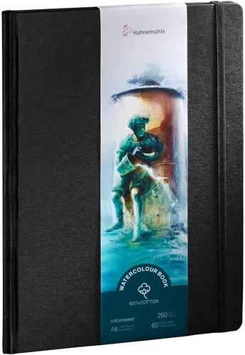 Vista 10 de Hahnemühle 10625357 Libro de acuarela 250 G/M2, 100% algodón, CUADERNO DE ACUARELA, TAMAÑO 19.5X19.5CM, 30 HOJAS/60 PÁGINAS, Blanco Natural
