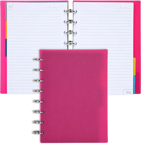 Vista 41 de Talia - Cuadernos de notas con tapas, planificador, personalizables, (Rosa de los 90, Junior (5.5 pulgadas x 8.5 pulgadas))