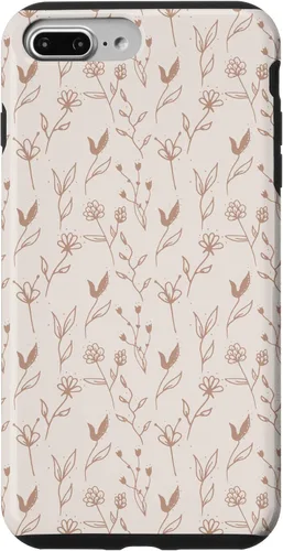 Vista 12 de Beige Tan Wildflower Floral Minimal Flower Boho Case for iPhone 17