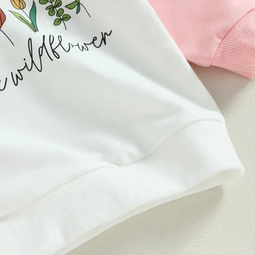 Vista 5 de Muasaaluxi Sudadera de manga larga con cuello redondo para bebé niña, suéter de gran tamaño, ropa de otoño 6M-4T