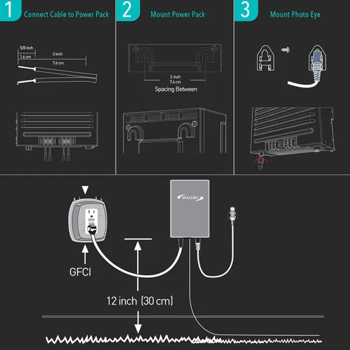 Vista 3 de Transformador de paisaje de bajo voltaje de 600 W, transformador resistente a la intemperie para exteriores de 120 V CA a 12 V CA con sensor
