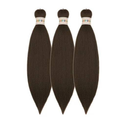 Vista 9 de Pelo corto negro trenzado preestirado de 14 pulgadas para trenzas sin nudos, pelo sintético 1B trenzado para trenzas Bob Box