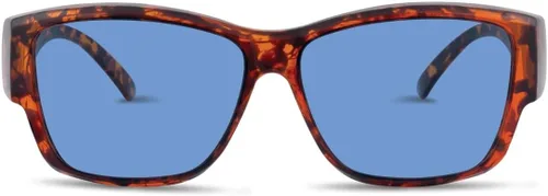 Vista 5 de TheraSpecs Gafas Tatum WearOver para migraña y sensibilidad a la luz Tortuga de mármol ámbar