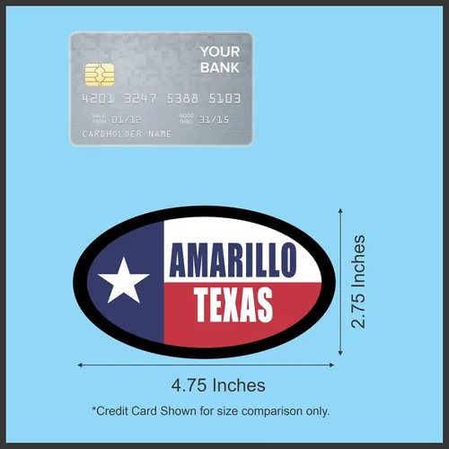 Vista 5 de StickerTalk Pegatina de vinilo con bandera ovalada de Texas, 4.75 x 2.75 pulgadas
