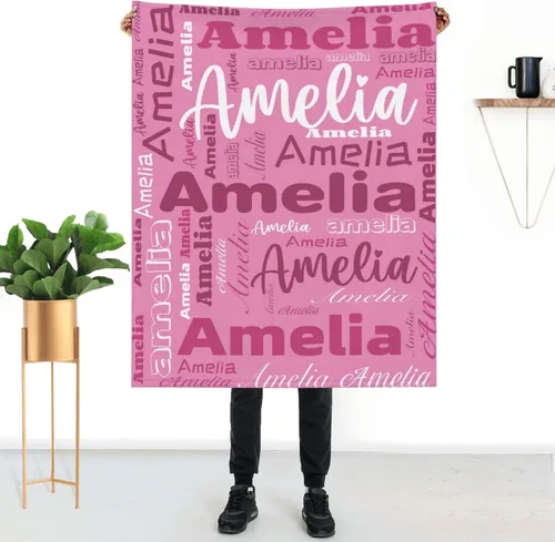 Vista 16 de Mantas personalizadas con nombre para niños, mantas de bebé personalizadas para niñas y niños con nombre, mantas de bebé personalizadas con nombre