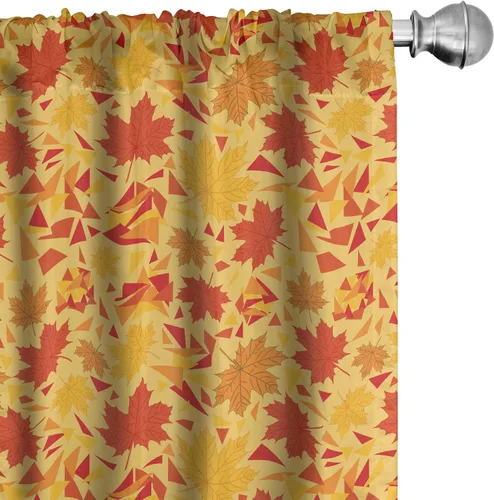 Vista 32 de Ambesonne - Paquete de cortinas de ventana de invierno de 2 unidades, cristales ornamentales de hielo con tiempo frío de enero abstracto, juego