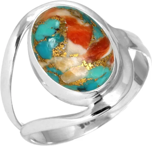 Vista 25 de Anillo de piedras preciosas naturales para mujer, perla, ojo de tigre, lapislázuli, cristal ovalado, bohemio, auténtica plata de ley 925, joyería