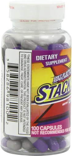 Vista 6 de Stacker 3 - Quemador de grasa metabolizante con quitosano, cápsulas, botella de 100