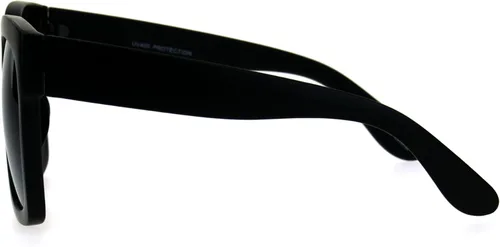 Vista 7 de Gafas de sol de plástico grueso con borde de cuernos de gran tamaño XXL para mujer