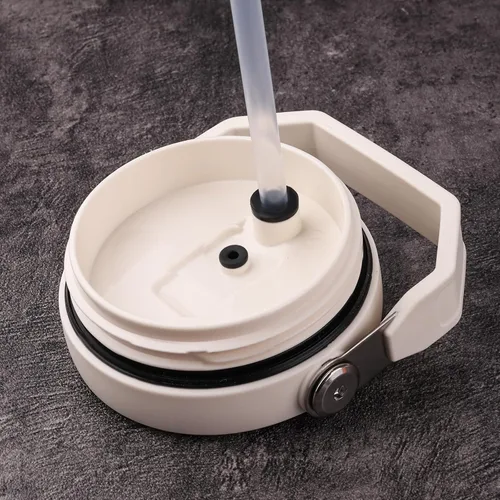 Vista 2 de Pajitas de repuesto compatibles con Stanley lceFlow Flip 2.0 botella de agua de acero inoxidable de 24 onzas, juego de accesorios incluye 6 popotes