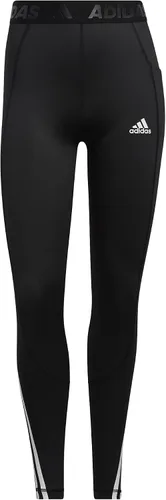 Vista 4 de adidas Leggings largos Techfit de 3 rayas para mujer Negro