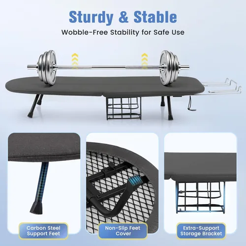 Vista 5 de Tabla de planchar de mesa, pequeña tabla de planchar plegable con soporte de hierro, mini tabla de planchar portátil para espacios pequeños, mesa