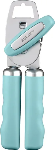 Vista 11 de Zulay Kitchen Abrelatas manual de acero inoxidable resistente con abridor de botellas, abrelatas manual a prueba de óxido con perilla giratoria