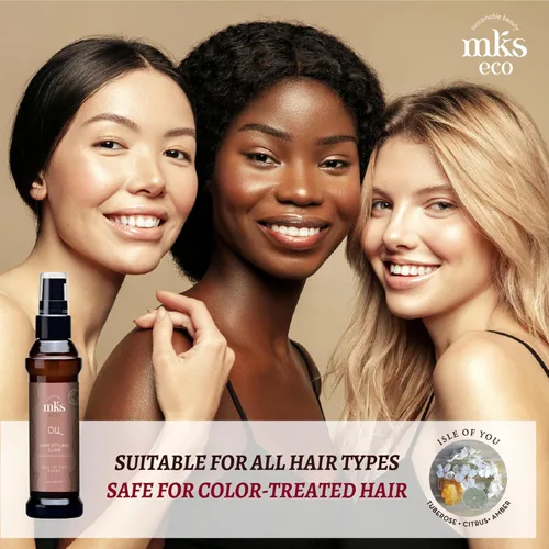 Vista 7 de MKS eco Oil - Elixir de peinado para el cabello, aceite de argán marroquí, aceite de semilla de cáñamo, hidrata y nutre el cabello, controla