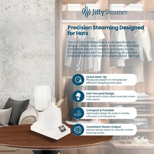Vista 4 de J-1 Jiffy Hat Steamer, 120 voltios, gris