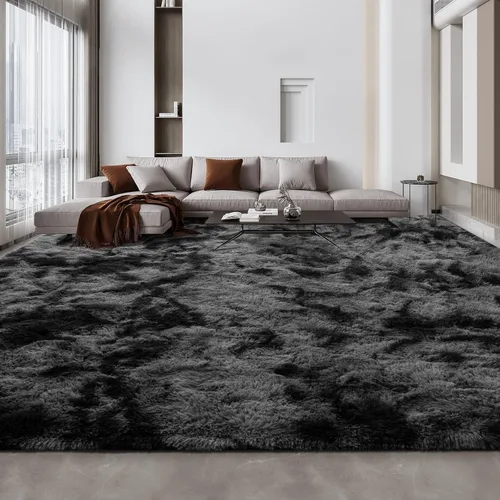 Vista 26 de Deerhoo Alfombra de Área Shag, 4 X 6 Alfombras de Felpa Suaves para Sala de Estar, Alfombra Ultra Suave Esponjosa y Peluda para Dormitorio, Alfombra