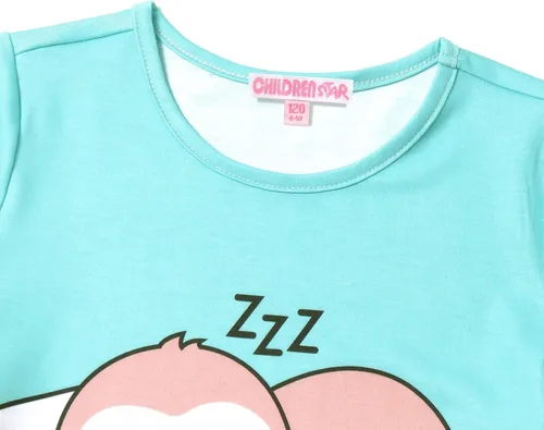 Vista 3 de CHILDRENSTAR Pijamas de verano a juego para niñas y muñecas, conjunto de pijamas de manga corta