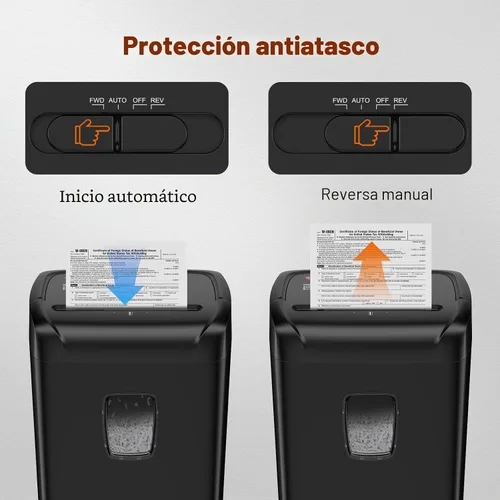 Vista 7 de Bonsaii Trituradora de papel de corte cruzado de 15 hojas para oficina en Negro