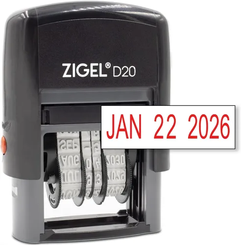 Vista 13 de ZIGEL D10 Office Date Stamp - Sello de fecha autoentintado - Negro