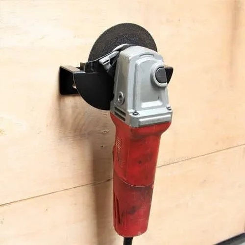 Vista 4 de Paquete de 2 herramientas para amoladora angular negra, soporte de montaje en pared para amoladora de 5 pulgadas