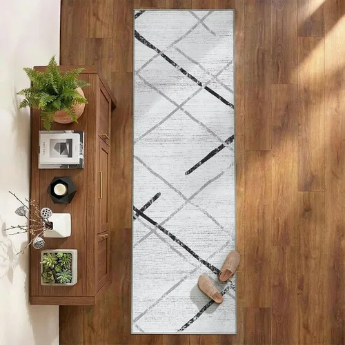Vista 273 de jinchan Alfombra marroquí de pasillo 2x6 - Alfombra de pasillo lavable a máquina para cocina, alfombra moderna geométrica suave de pelo bajo