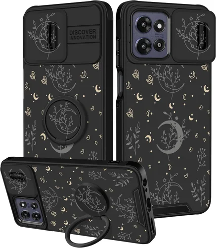 Vista 38 de para Moto G 5G 2023 funda - Cubierta de teléfono linda con corazón para mujeres y niñas, diseño único negro con cubierta deslizante para la cámara