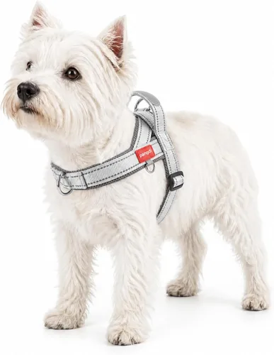 Vista 16 de Arnés para perro sin tirón con asa, chaleco reflectante ajustable Corgi, arnés para mascotas acolchado con malla de aire transpirable con clip