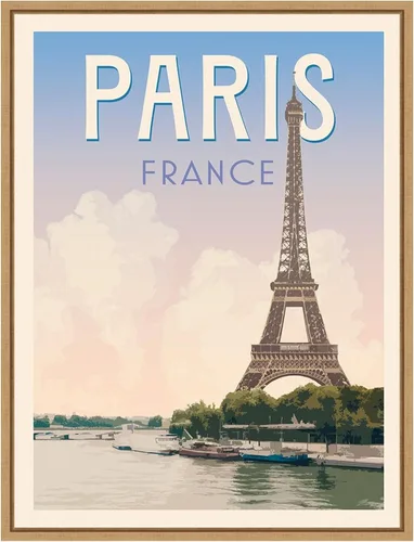 Vista 15 de Amanti Art Framed Canvas Wall Art 24x18 Retro Style Travel Poster III by Victoria Barnes, Framed Wall Art Canvas, Cityscapes Artwork, Traditional