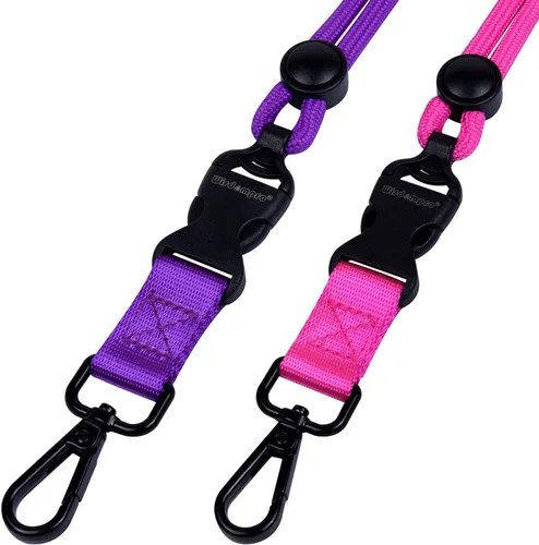 Vista 6 de Wisdompro Paquete de 2 cordones redondos resistentes de 21 pulgadas de servicio pesado con hebilla de seguridad separable, hebilla desmontable
