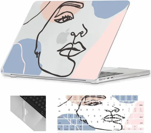 Vista 27 de Se7enline Funda compatible con MacBook Neo de 13 pulgadas 2026 A3404, diseño estético, bonita carcasa rígida femenina, cubierta de teclado