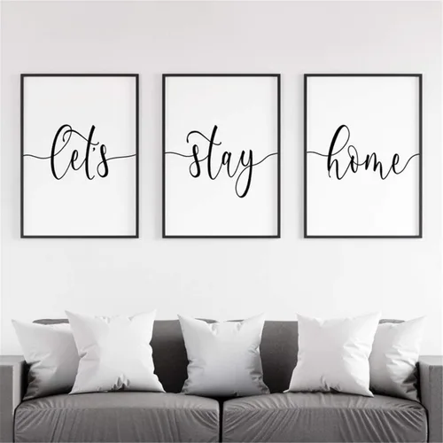 Vista 28 de NATVVA Pósteres de lienzo blanco y negro con texto en inglés "Eat Pray Love", impresiones artísticas de 3 piezas con marco interior de madera