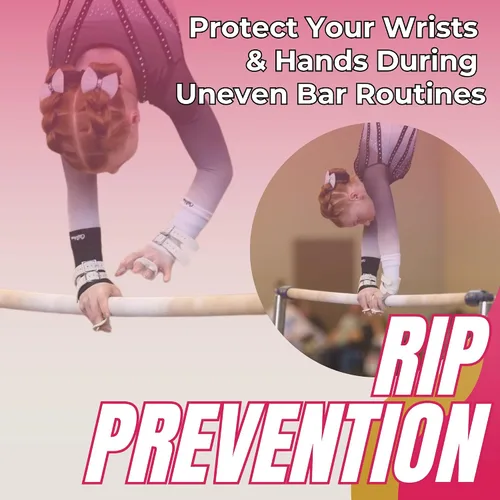 Vista 5 de Catchies 5.25 Inch Gymnastics Wristbands for Grips for Athletes Ages 6-18+ Negro