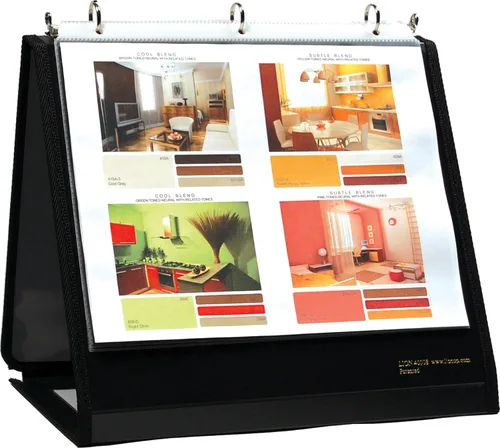 Vista 7 de Lion Insta-Cover carpeta estilo caballete con anillos, 1 unidad, Negro