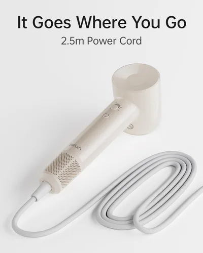 Vista 8 de Secador de Pelo Laifen SE Lite, Secador de Pelo Iónico Negativo con Motor Sin Escobillas de 100,000 RPM para Secado Rápido, Secador de Pelo de Alta