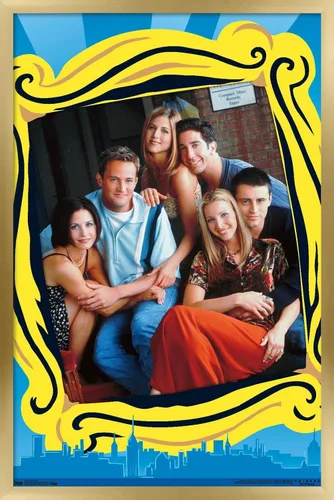Vista 14 de Trends International Friends - Póster de pared de grupo, 14.725 x 22.375 pulgadas, versión enmarcada de madera de granero Versión sin marco