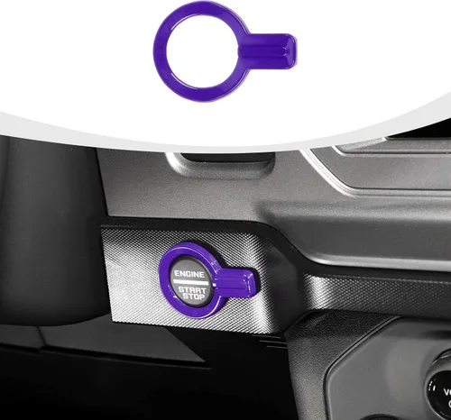 Vista 12 de RAZPOY para Bronco Cubierta de Botón de Arranque por Empuje, Moldura de Botón de Arranque y Parada del Motor Compatible con Accesorios Interiores