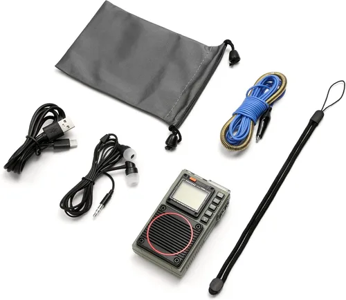 Vista 9 de Raddy Radio de onda corta con control de aplicación RF75A, radio portátil de onda corta AM/FM/VHF/SW/WB, radio de bolsillo recargable con antena