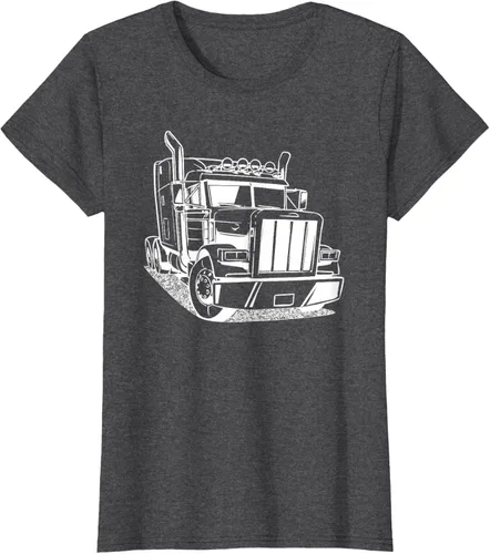 Vista 4 de Diesel Big Rig 18 Wheeler - Camiseta de camionero para camionero, Negro, S