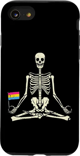 Vista 18 de Skeleton Yoga Pansexual Flag Yogi Asana Pan Pride LGBT Gift Case for iPhone 17
