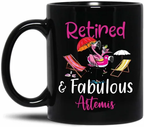 Vista 8 de Taza de café negra de jubilación personalizada, Jubilado está bajo nueva gestión, mira a la esposa para más detalles, taza de té de 11 15 onzas